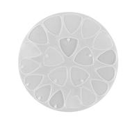 UKCOCO Reusable Triangle Silicone Guitar Pick Casting Mold for DIY Keychain Pendant Making Non-stick Epoxy Mold Suitable for Crafting Unique Guitar Plectrum Accessories