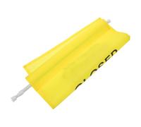 UKCOCO Reusable Yellow Closed for Cleaning Sign with Extendable Plastic Sheet, Portable Safety Barrier for Restroom and Office Use, Warning for Housekeeping and Janitorial Safety Teams