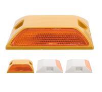 UKCOCO Road Studs for Reflective Plastic 4pcs Raised Pavement Markers with Enhanced Night Visibility and Impact-resistant Durability Highways and Streets Safety