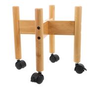 UKCOCO Rolling Planter Support, 7.7" Raised Cross Base Flower Pot Holder | 45kg Load Capacity Mover, Smooth Glide Floor Dolly, Indoor Botanical Container Lifter, Lockable Brake Caster