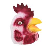 UKCOCO Rooster Head Mask for Halloween Costume Cosplay Lightweight Breathable Photo Prop Fun Animal Design for Parties Masquerades Silly Rooster Face Accessory