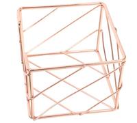 UKCOCO Rose Gold Memo Note Holder Iron Hollowout Design Compact Desktop Organizer Suitable for Office Use