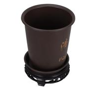 UKCOCO Rounded Flower Pots with Abs Material and Comfortable Design Flower Planting Holder Suitable for Seedlings for Office or Balcony Use with Base to Survival Rate