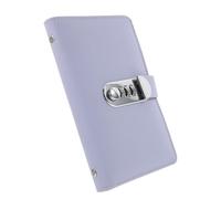 UKCOCO Savings Challenge Book with Lock, Financial Planner Binder with 50 Double-Sided Pages, Budget Organizer for Personal Money Management, Purple Coin Storage and Cash Holder