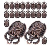 UKCOCO Scarab Coffee Colour with Fine Workmanship 20pcs Alloy Pendant Charms Simple Stylish Design for Jewelry Making Suitable for Necklace and Dangle Accessories