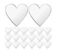 UKCOCO Self Adhesive Acrylic Mini Heart Mirror Tiles 100pcs for Crafts
