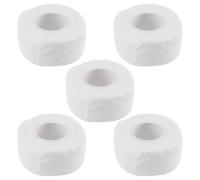 UKCOCO Self-Adhesive Sports Cotton Tape 5Pcs 2.5Cm X 4.5M White for Men and Women Injury Support