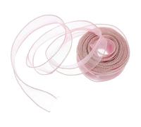 UKCOCO Sheer Organza Ribbon Roll 35-45mm Wide Gold Edge Fishtail Chiffon Ribbon for Wedding Decorations Floral Bouquet Wrapping Craft DIY Materials 10 Yards Rose Gold