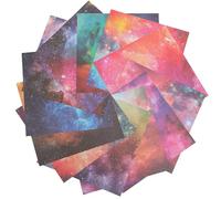 UKCOCO Shiny Celestial Scrapbooking Paper 24 Sheets Single-Sided Patterned Cardstock for DIY Photo Albums and Journaling Crafts