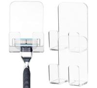 UKCOCO Shower Wall Adhesive Hooks Rack 3pcs Set for Bathroom and Kitchen Storage with Self Adhesive Towel Holders Easy Installation Compact 2.4X1.8X1.1 Inch