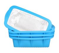 UKCOCO Silicone Cake Mold 4-Piece Rectangular Loaf Pan Non-Stick Baking Tray for Cakes and Large Ice Cube Trays Flexible Reusable Freezer Mould 10 X 5 X 2.75 Inches