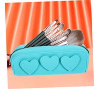 UKCOCO Silicone Makeup Brush Bag with Zipper Compact Travel Cosmetic Brush Holder Scratch Resistant Portable Storage Pouch in