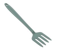 UKCOCO Silicone Pasta Fork Medium Size Heat Resistant Spaghetti and Stir-Fry Cooking Tool Kitchen Utensil in Dark Green for Home and Professional Use