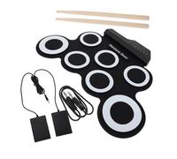 UKCOCO Silicone Practice Drum Kit with USB Charging Portable Electric Drum Set and Professional Demonstration Songs for Beginners and Boys and Girls Suitable for Practicing and Friends