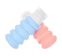 UKCOCO Silicone Travel Bottles Flip Lid 2pcs Refillable 90ml Collapsible Leak Proof Portable Travel Toiletries Bottles for Scenarios