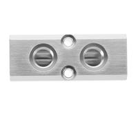 UKCOCO Silver Air Hose Manifold Block Pneumatic Manifold Fitting High Reliability and Easy to Install Zinc Alloy and Iron for Air Compressor and Machinery for Industrial Use