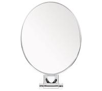UKCOCO Silver Oval Double-sided Makeup Mirror 3x Magnifying Handheld Tabletop Vanity Mirror with Swivel Base for Travel and Personal Care