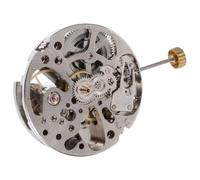 UKCOCO Silver Skeleton Automatic Mechanical Watch Movement Replacement Part Made of Copper with Precision Engineering and Smooth Gear Engagement, for Wristwatch Repair and Watchmaking