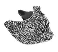 UKCOCO Silver Skull Mask 3d Plastic Half Face Halloween Masquerade Skull Mask Lightweight Comfortable to Wear Stylish Scary Realistic Performance Accessory