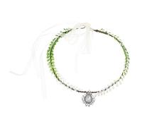 UKCOCO Simulation Leaf Crown Headdress Rhinestone Wedding Headband with Green Plastic and Iron Wire Leaves, Eye-catching Fairy Hair Accessories for Women Wedding Guest or Cosplay