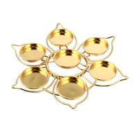 UKCOCO Single-layer Lotus Shaped Butter Lamp Candle Holder, Ghee Lamp Temple Light for Home Decoration, Tea Light Candlestick Table Centerpiece