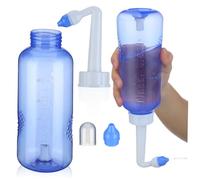 UKCOCO Sinus down Control Plastic 500ml One-button Rinse with Bottle and Upside Use Cleaning for Adult Nasal Cavity at Home
