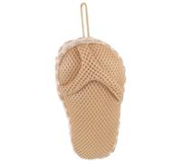 UKCOCO Slipper Shaped Body Bath Scrubber for Adults, Fiber Material with Supple and Comfortable Touch, Creates Rich Bubbles, for Business Trips and Traveling