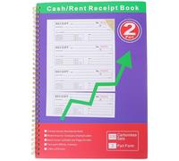 UKCOCO Small Business Receipt Book with Carbon Copy 200 Sets Two-Part Money and Rent Receipts for Order Management and Payment Recording