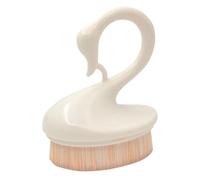 UKCOCO Small Foundation Brush with Supple Fiber Bristles, White Cosmetic Face Makeup Brush for Liquid and Powder Foundation, Creative Elegant Bird Design, 1pcs Set for Precise Application