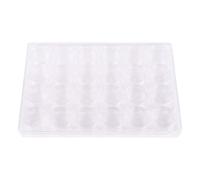 UKCOCO Small Plastic Travel Containers with Lids, Refillable Cosmetic Sample Jars for Creams and Jewelry Bead Storage, 24-grid Organizer Suitable for Diamond Art and Craft Projects