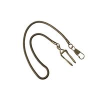 UKCOCO Snake Chain for Formal Dressing and Collecting Pocket Watch Chain 37cm Vintage Metal Hanging with Lobster Clasp Design, Multi-Functional Bronze for Keys and Pocket Watches