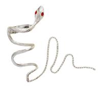 UKCOCO Snake Silver Tassel Hair Chain Clip for Women Long Hair Ponytail Barrette with Rhinestone Accent Suitable