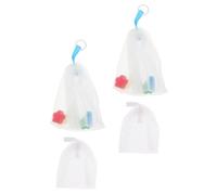 UKCOCO Soap Foaming Bags Pe Material for Skin Cleaning 4pcs Face Cleansing Nets with Quick Bubble Creation Convenient Facial Exfoliating Mesh Pouches for Household Use