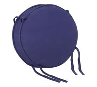 UKCOCO Soft round Chair Pads with Washable Polyester Covers 2pcs for Dining Chairs and Stools and Secure Fit Ties, Thick Sponge Cushion Set for Garden, Patio, Home and Office Seating