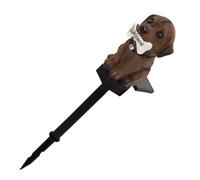UKCOCO Solar-Powered Dog Lawn Light Welcome Sign Outdoor Solar Garden Stake Decorative Figurine for Patio Yard Landscape Lighting