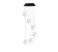 UKCOCO Solar Powered Garden Solar Lights with Rechargeable Battery Plastic Sea Star Wind Chimes Outdoor Hanging Landscape Lights for Hall and Bed Room Decoration