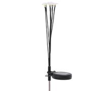 UKCOCO Solar Powered Waterproof Firefly Swing Light with RGB Flashing Cherry Blossom Effect, Outdoor Garden Ground Lamp for Lawn Pathway Decoration