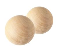 UKCOCO Solid Wood Spheres 7Cm Diameter 2Pcs Natural Unfinished Balls for DIY Intricate Models and Artistic Home Decor Projects