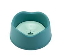 UKCOCO Splash-proof Green Plastic Pet Water Bowl for Dogs and Cats, Anti-drip Design Household Puppy and Kitten Feeding Dish, Multi-function Non-spill Pet Accessory