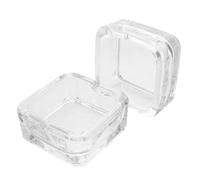 UKCOCO Square Glass Ashtray 2Pcs Porcelain Windproof Holder for Home Office Garden Smoking