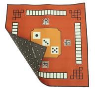 UKCOCO Square Mahjong Mat Noise Reduction Tabletop Cover Thickened Coffee Color Tile Game Mat for Board Games and Dominoes Suitable for Home and Gaming Use