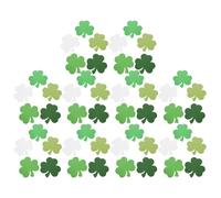 UKCOCO St Patrick’s Day Shamrock-Shaped Paper Cards with Adhesive Dots, 50pcs Green Festive Message Cards for Classroom Bulletin Board, Handwriting-Friendly Clover Note Papers for School