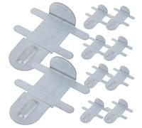 UKCOCO Stainless Steel Cage Clips Wire Fasteners 10pcs for Small Animal Food Box Securing, Adjustable Height and Easy Installation for Rabbit and Chicken Enclosures at Farms and Homes