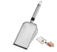 UKCOCO Stainless Steel Cat Litter Scoop with Comfortable Handle Metal Sifter for Easy Cleaning of Cat Sand and Poop Wide Mouth Design for Efficient Pet Waste Removal