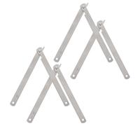 UKCOCO Stainless Steel Kitchen Cabinet Hinges 4Pcs Folding Lid Support Brackets Heavy Duty for Furniture and Travel Applications