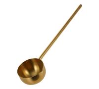 UKCOCO Stainless Steel Oil Heating Spoon with Long Handle Water and Soup Ladle Smooth Non Slip Kitchen Utensil for Cooking Reusable Lightweight Silverware for Home and Restaurant Use