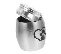 UKCOCO Stainless Steel Pet Ash Urn Paw Print Dog and Cat Ashes Container Memorial Keepsake for Pet Owners Elegant Design for Home Display