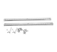 UKCOCO Stainless Steel Refrigerator Shelf Clips with Adjustable Height and 165mm Screw Hole Spacing, Compatible Freezer Grid Bar Support for Kitchen and Rv Fridge Shelves
