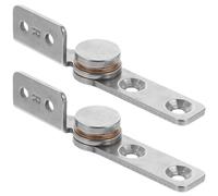 UKCOCO Stainless Steel Torque Hinges 2Pcs with Metal Finish and Soft Close Function for Kitchen Cupboards and Industrial Boxes