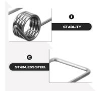 UKCOCO Stainless Steel Torsional Springs Metal Wire Springs 10pcs Flexible and Stable Silver Replacement for Trash Can Lid for Rubbish Bin Accessories